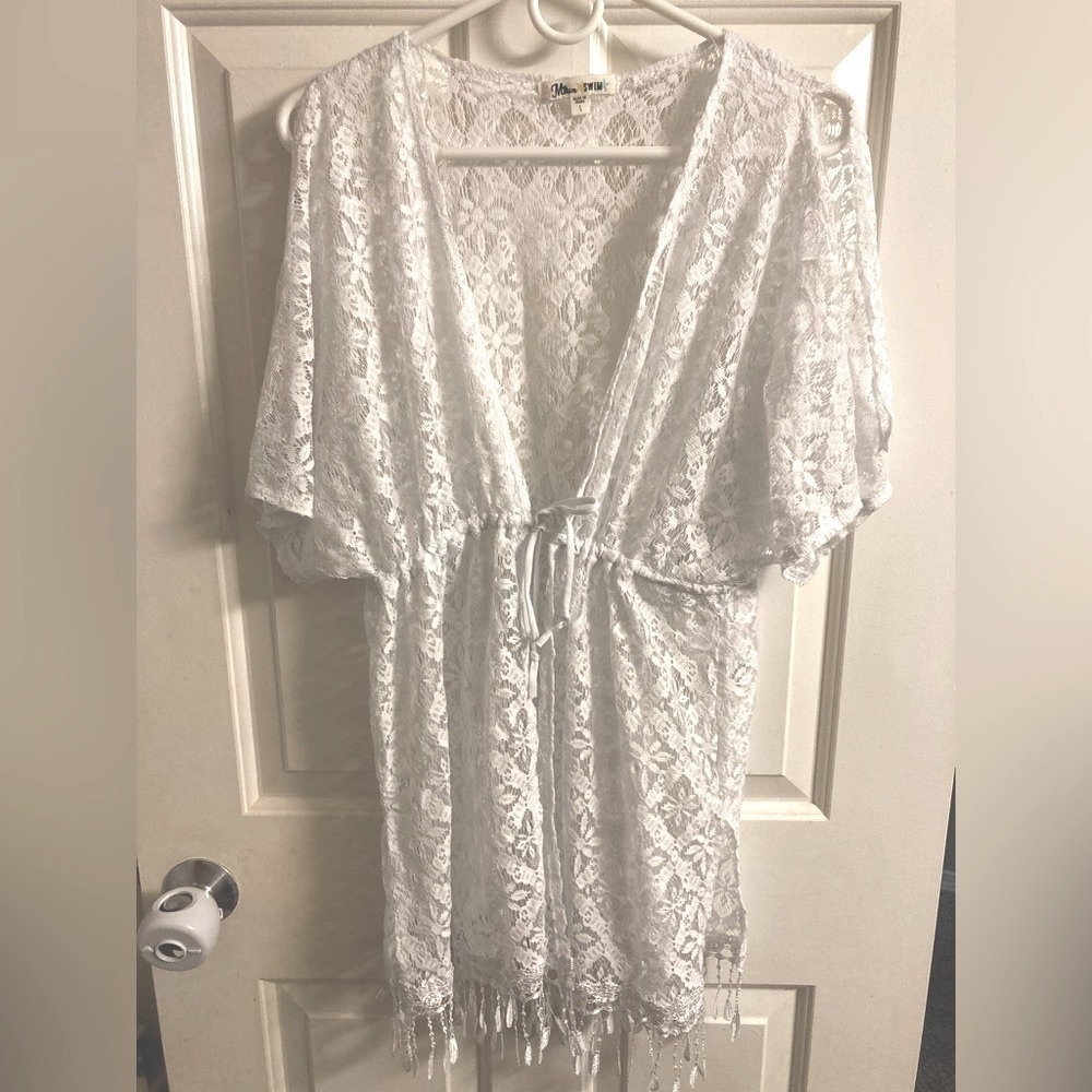 EUC ✨ Swim cover up Dolman Split Sleeve Swim Cover Up Women’s Size L